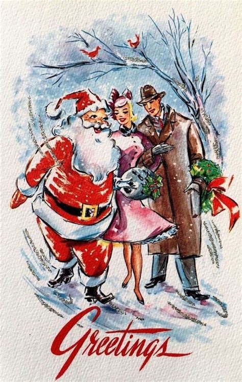 Free Printable 1950 S Vintage Christmas Cards